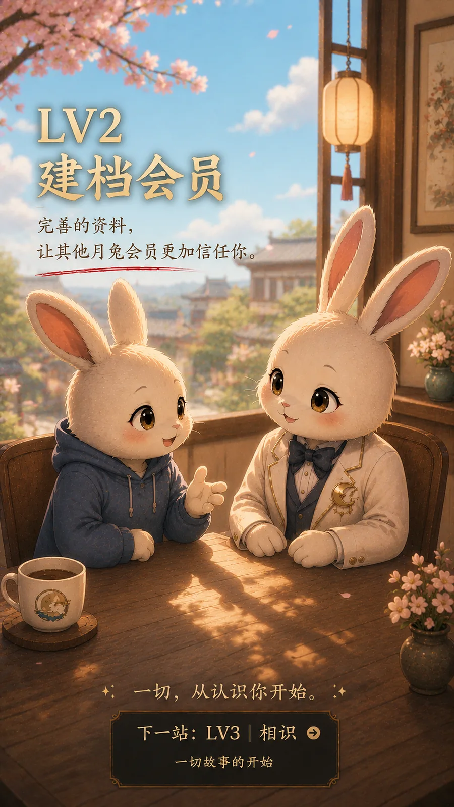 月兔缘分体系 LV2 建档会员 专属海报