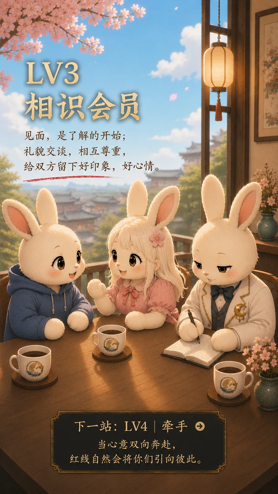 月兔缘分体系 LV3 匹配会员 专属海报