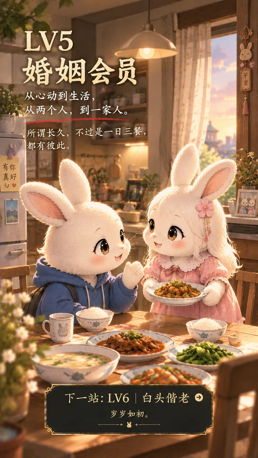 月兔缘分体系 LV5 婚姻会员 专属海报